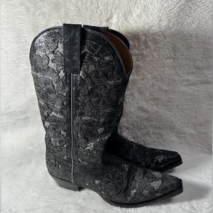 Shyanne Bittersweet Western Boots Snip Toe black sparkle  size 10M
